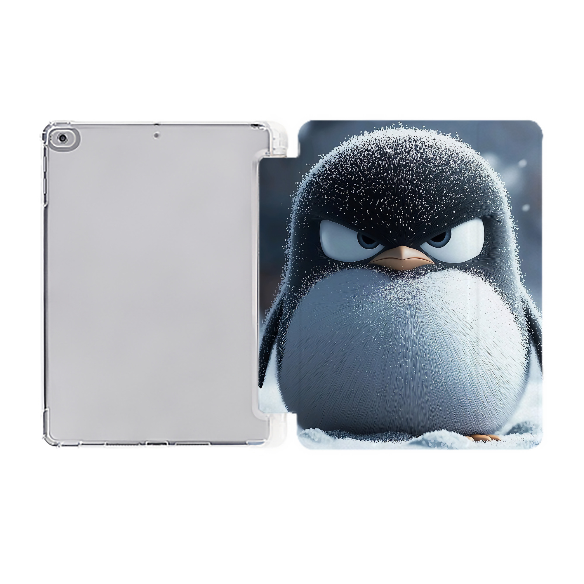 （画像用） Angry Birds アングリーバード IPad ケース ペン収納付き 三つ折りスタンド PUレザー×シリコン 対応機種9.5/10.5/10.9インチ